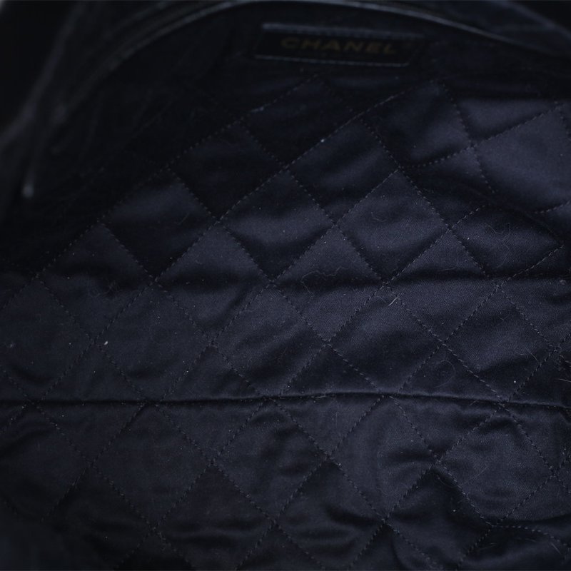 CHANEL 22BagTote托特包小號30黑色牛皮晶片開金扣肩背包-3