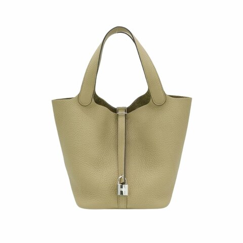 Hermes Picotin 22 牛皮銀釦水桶包(AD馬爾法米)