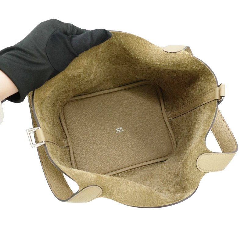 Hermes Picotin 22 牛皮銀釦水桶包(AD馬爾法米)-4