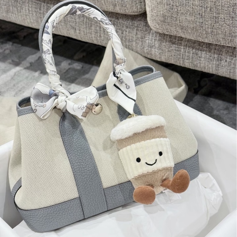 💖Hermes 迷你花園包 mini garden party💖 冰川藍 全新-10