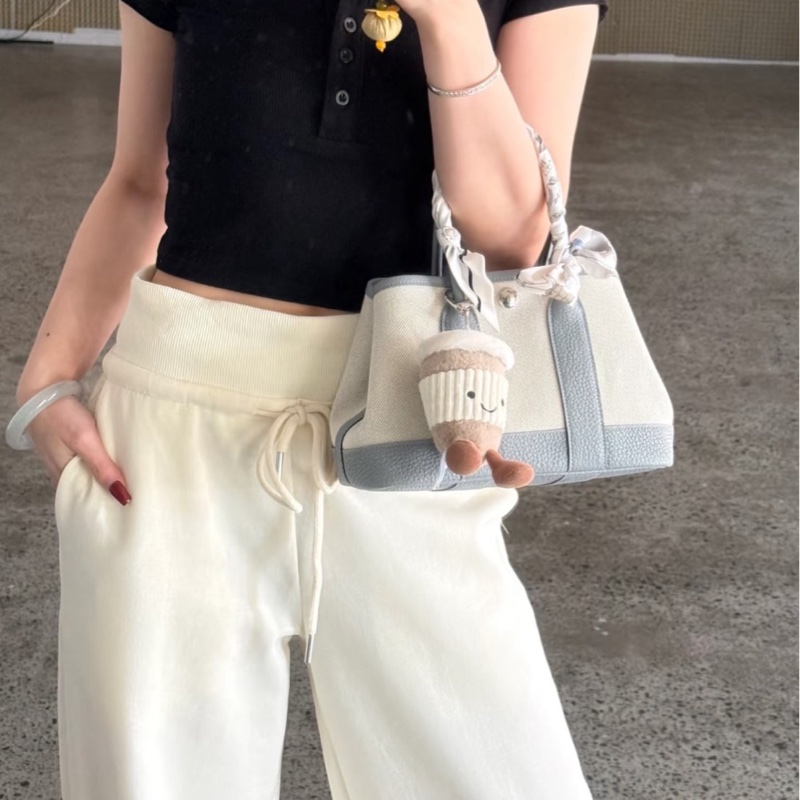 💖Hermes 迷你花園包 mini garden party💖 冰川藍 全新-12