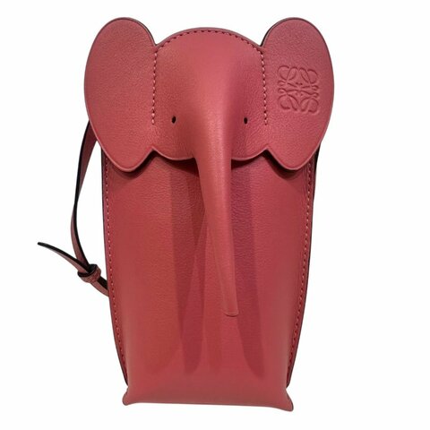 【美收精品】LOEWE 橘紅色大象肩背包 4-466