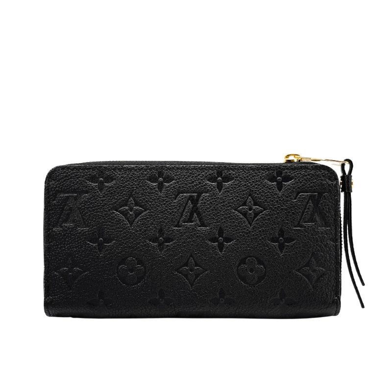 Louis Vuitton 展示品 壓花牛皮拉鍊長夾(M61864-黑)-2