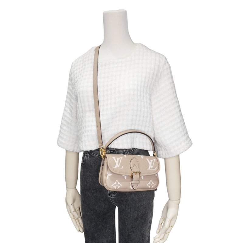 Louis Vuitton Diane Nano 壓紋牛皮迷你斜背包(M83300-斑鳩灰)-5