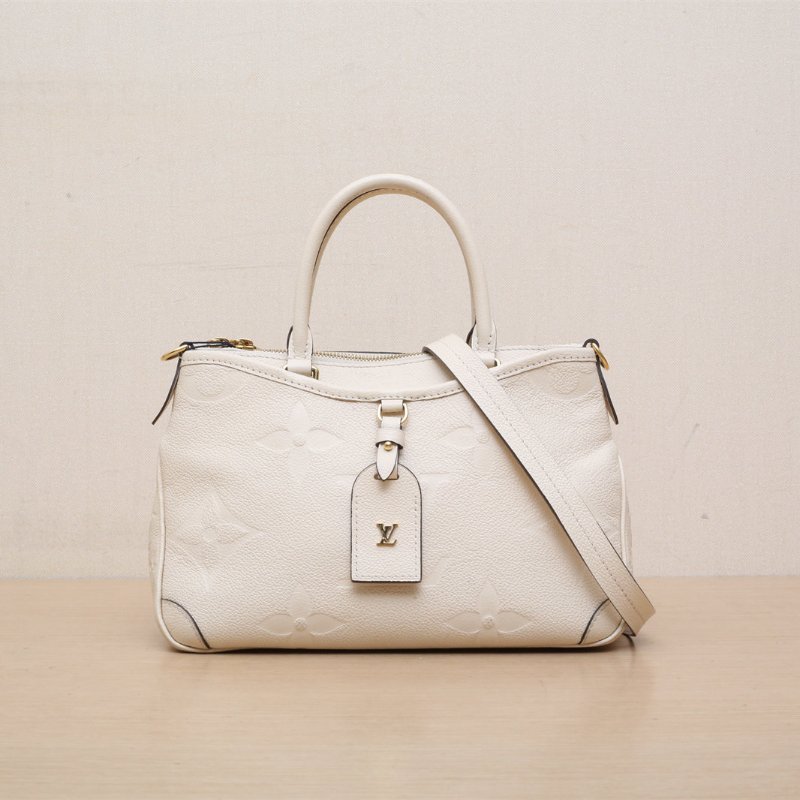 LOUIS VUITTON 米色牛皮晶片Trianon小號手袋肩背包-1