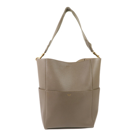CELINE 牛皮皮革Sangle Bucket金扣肩背袋