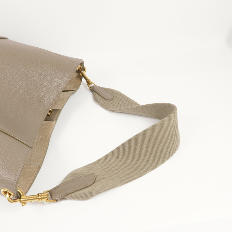 CELINE 牛皮皮革Sangle Bucket金扣肩背袋-4