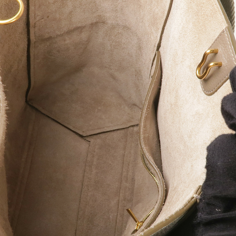 CELINE 牛皮皮革Sangle Bucket金扣肩背袋-12