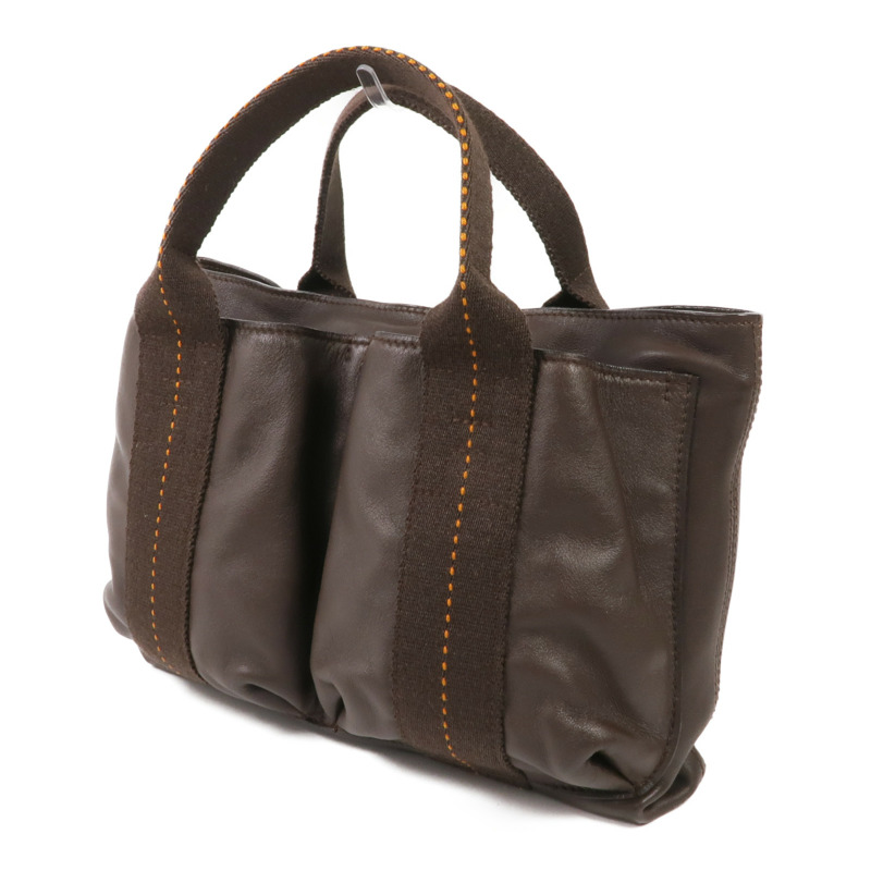 HERMES Swift皮革Vintage 2 Way Bag銀扣手挽肩背兩用袋-2