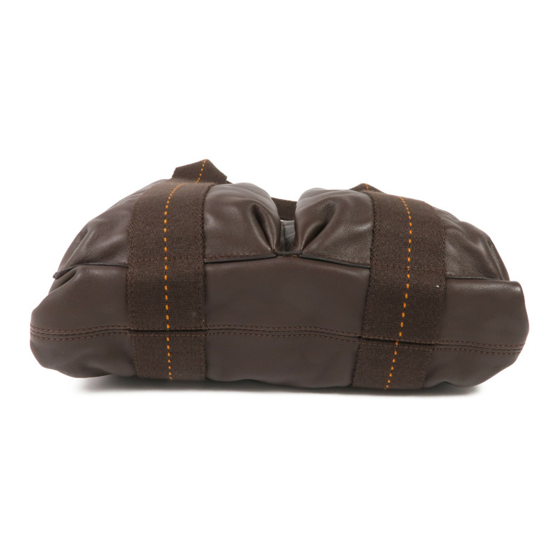 HERMES Swift皮革Vintage 2 Way Bag銀扣手挽肩背兩用袋-3