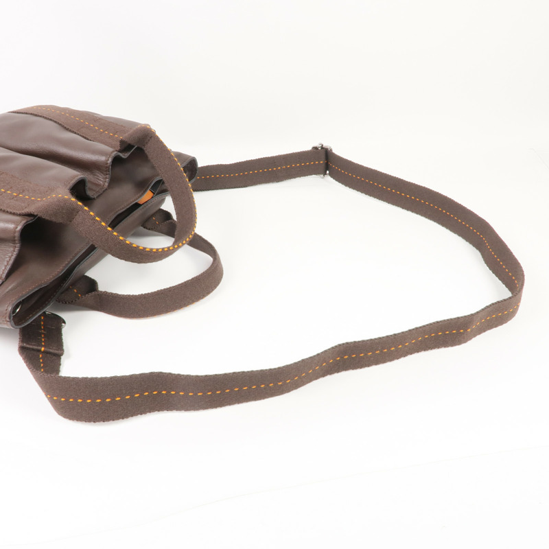 HERMES Swift皮革Vintage 2 Way Bag銀扣手挽肩背兩用袋-4