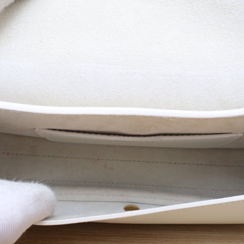 DIOR DiorBobbyEast-West21白色牛皮金扣肩背包-3