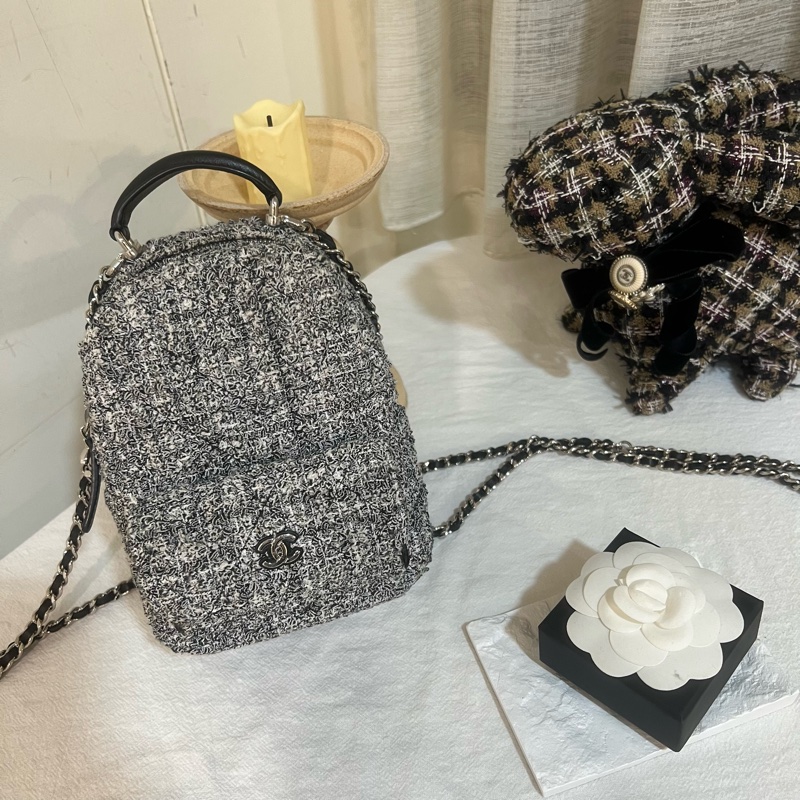 ෆ Chanel 黑白小書包🐼-6