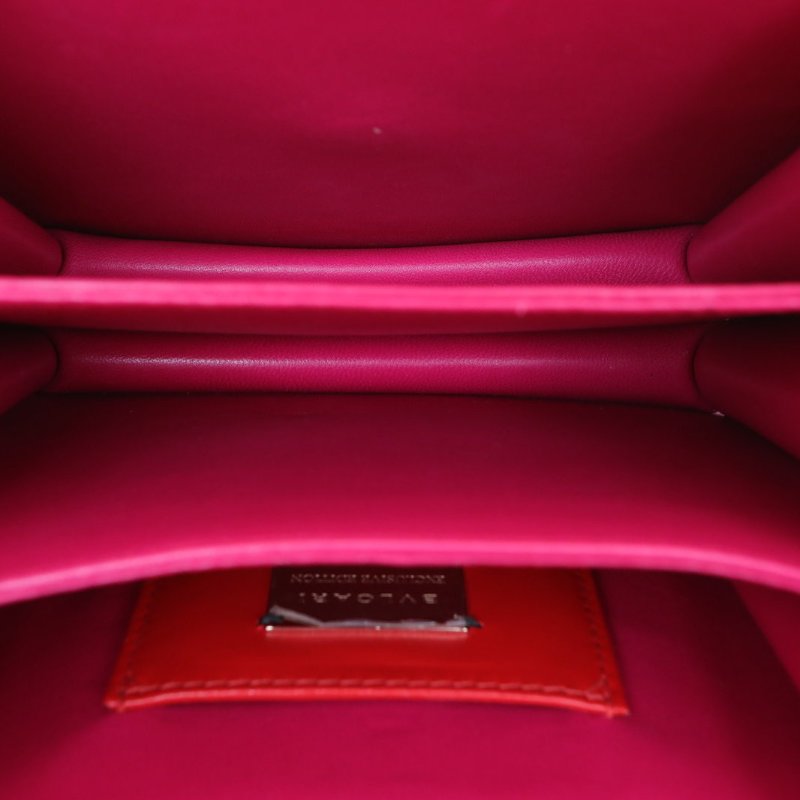 BVLGARI SerpentiForever風琴蛇頭包小號手柄18紅色牛皮情人節限定肩背包-3