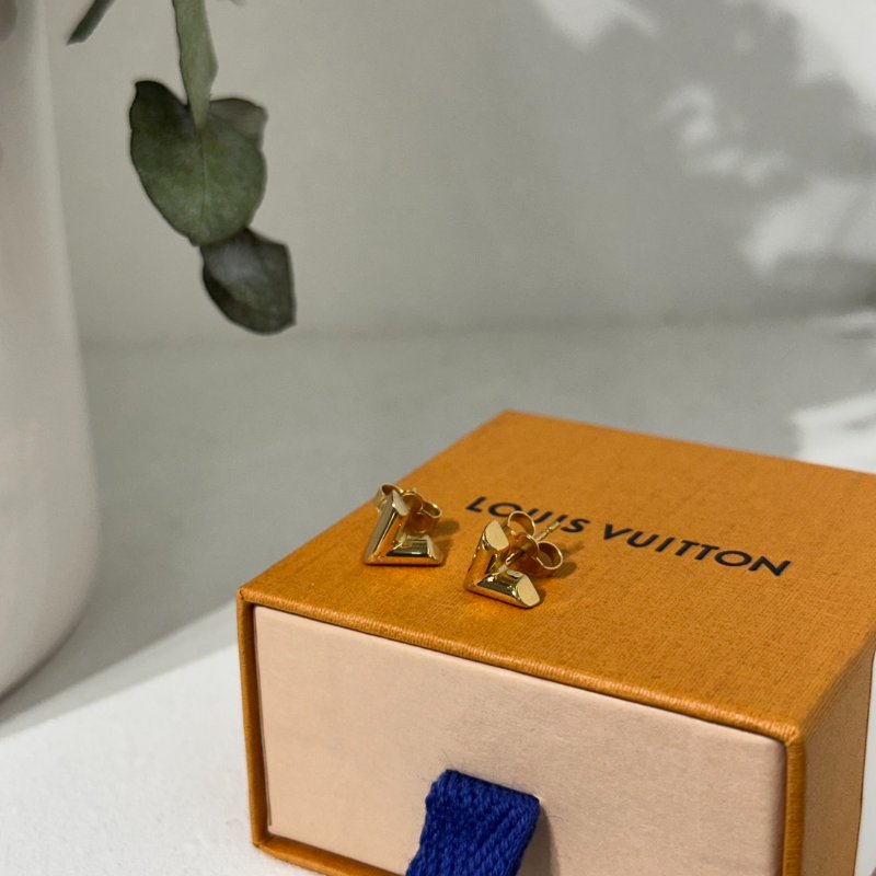 LOUIS VUITTON 經典Essential V耳環 - 金-6