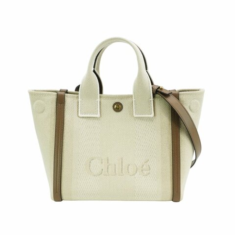 Chloe Carry 帆布刺繡logo兩用托特包-小(多色)