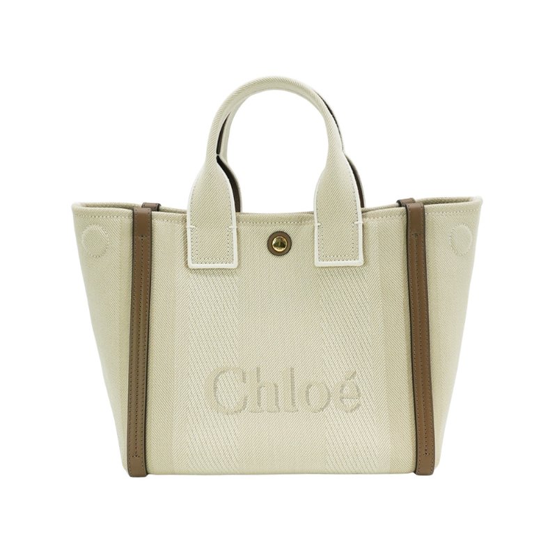 Chloe Carry 帆布刺繡logo兩用托特包-小(多色)-2