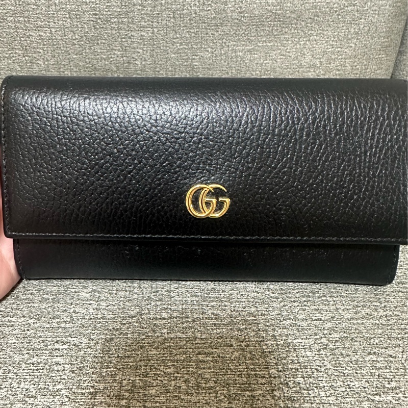 Gucci荔枝牛皮皮革長夾-5