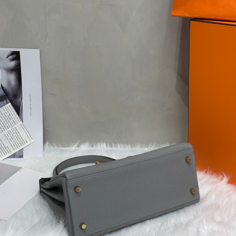 HERMES Kelly 28 - 海鷗灰金 W-5