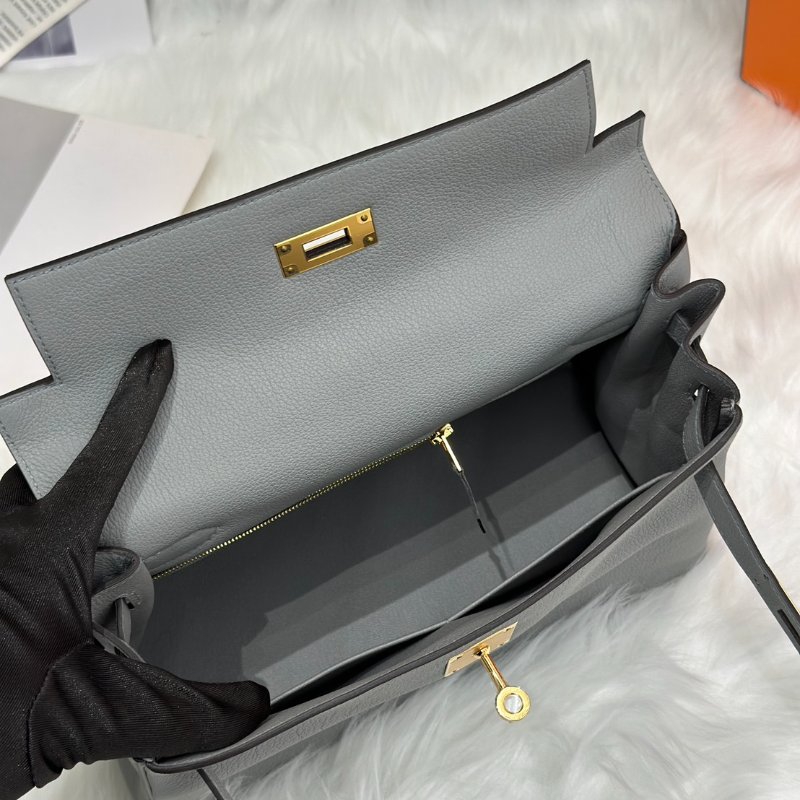 HERMES Kelly 28 - 海鷗灰金 W-6