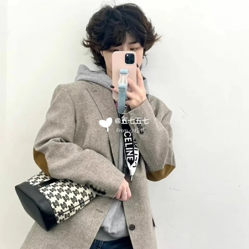 CELINE 刺繡凱旋帆布水桶包 - 小號黑-9