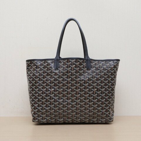 GOYARD SaintLouis購物袋子母包34中號黑色PVC銀扣肩背包