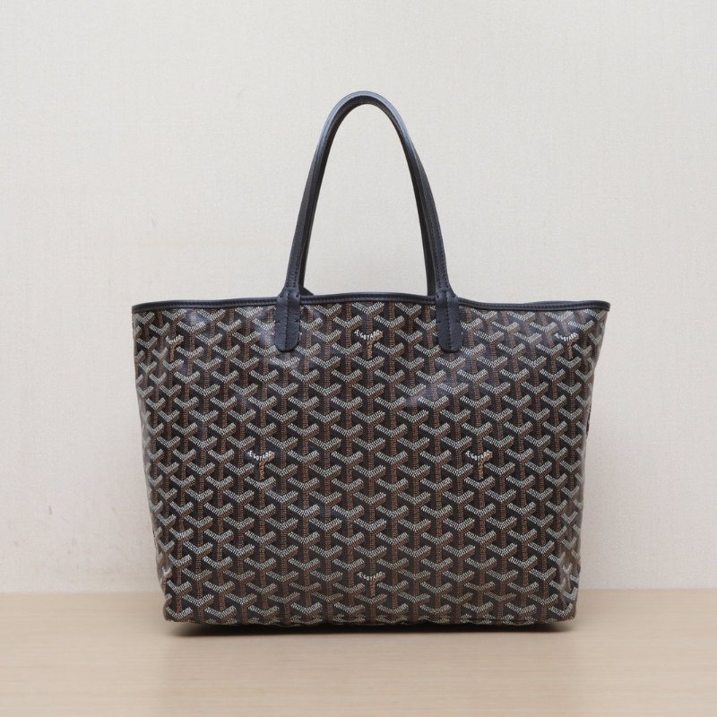 GOYARD SaintLouis購物袋子母包34中號黑色PVC銀扣肩背包-0