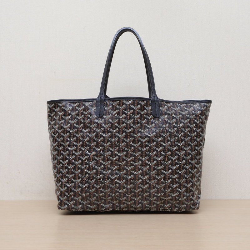 GOYARD SaintLouis購物袋子母包34中號黑色PVC銀扣肩背包-1