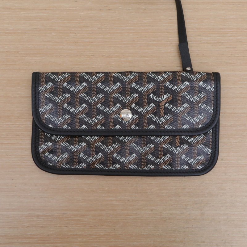 GOYARD SaintLouis購物袋子母包34中號黑色PVC銀扣肩背包-2