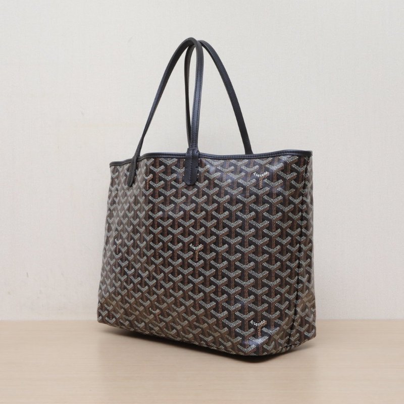 GOYARD SaintLouis購物袋子母包34中號黑色PVC銀扣肩背包-4