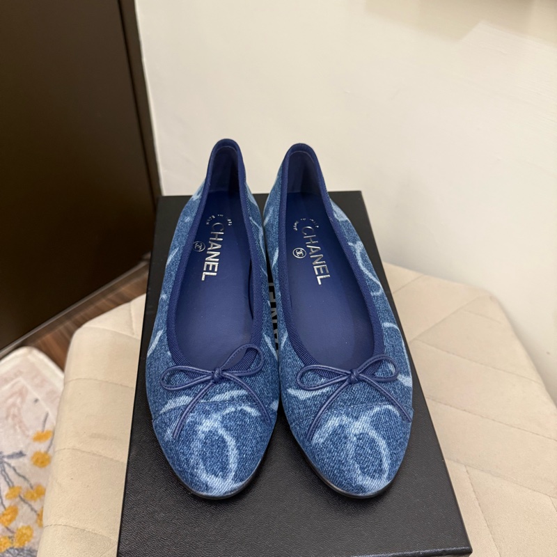 Chanel牛仔平底娃娃鞋 全新專櫃購入 尺吋36-0