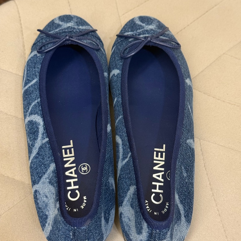 Chanel牛仔平底娃娃鞋 全新專櫃購入 尺吋36-2