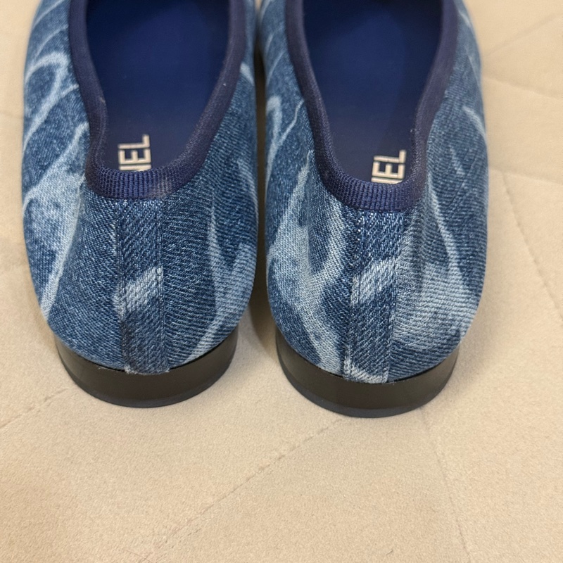 Chanel牛仔平底娃娃鞋 全新專櫃購入 尺吋36-3