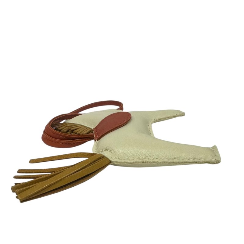【美收精品】HERMES米白色小馬吊飾 4-485-4