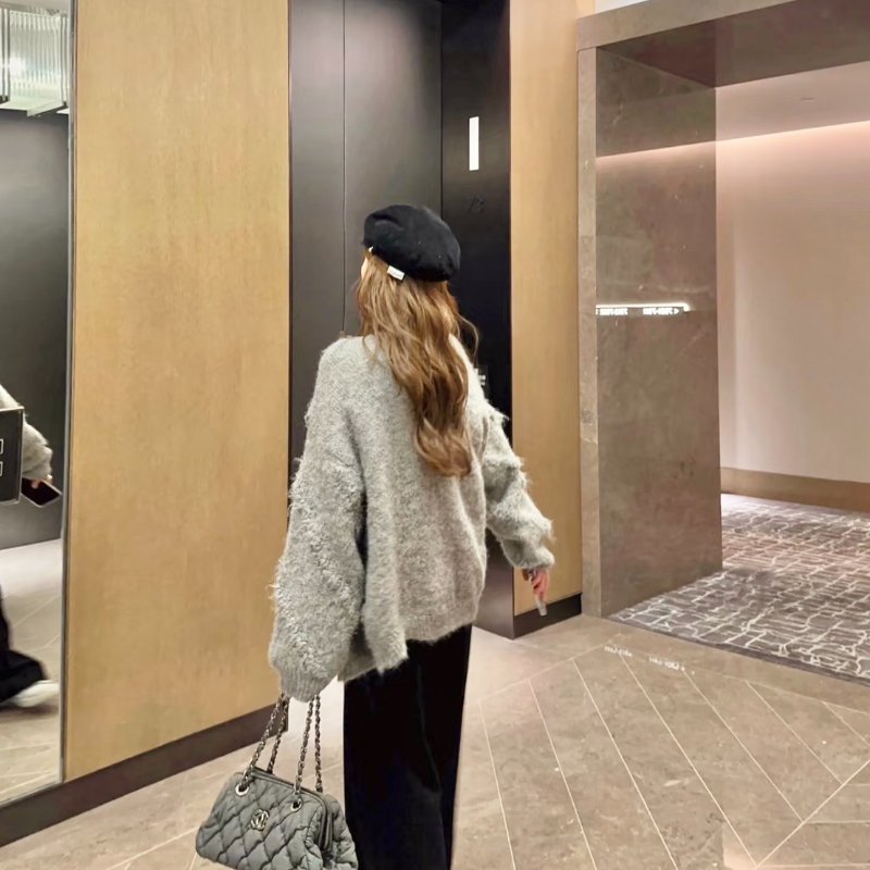 CHANEL 條紋織布泡泡雲朵包 - 藍銀13開-8