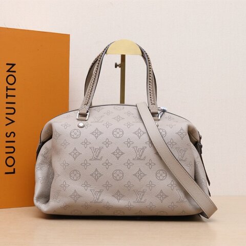 LOUIS VUITTON 大象灰牛皮2017Mahina鏤空手提包肩背包