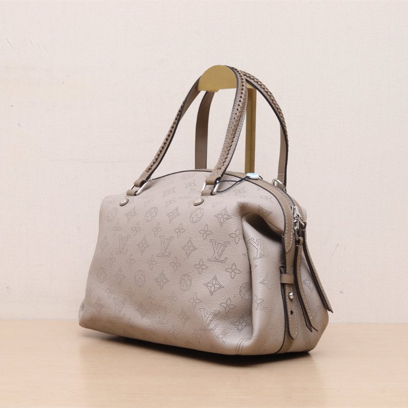 LOUIS VUITTON 大象灰牛皮2017Mahina鏤空手提包肩背包-4