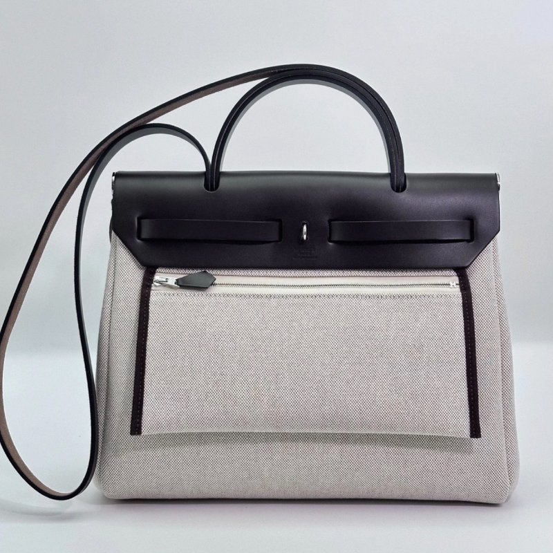 HERMES 烏木色Herbag31星星鉚釘款31*25*11 98新配件盒子塵袋吊牌購證鎖鑰匙-3