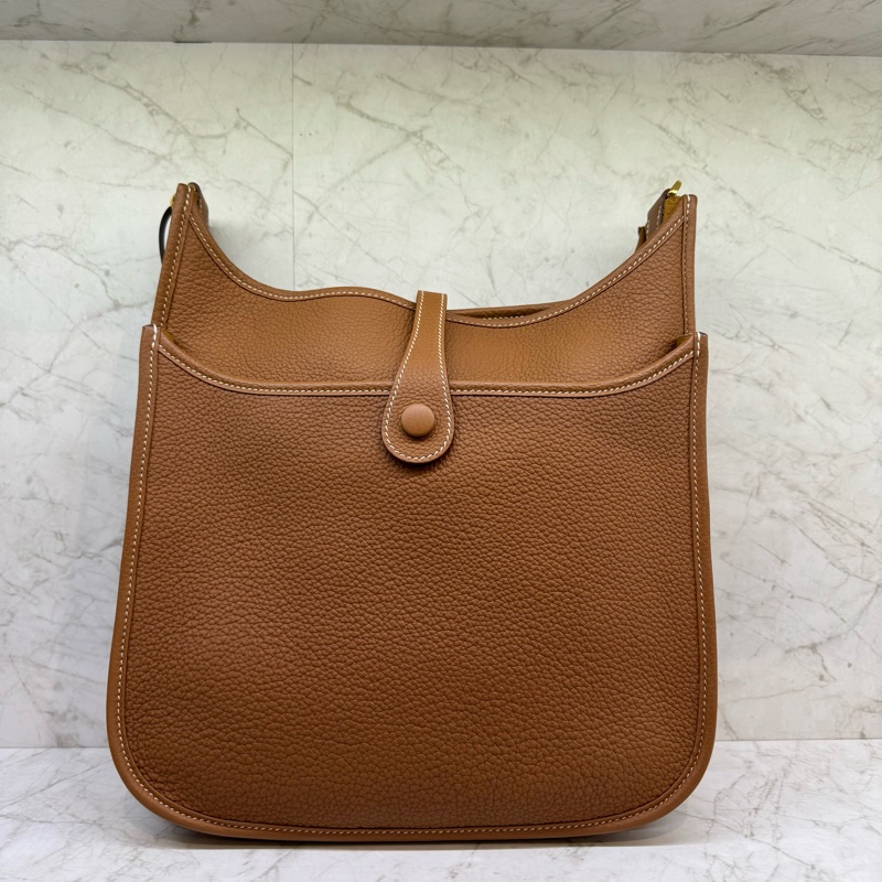 HERMES EVEL YNE29焦糖色金扣/Z-2