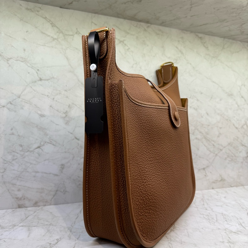 HERMES EVEL YNE29焦糖色金扣/Z-3