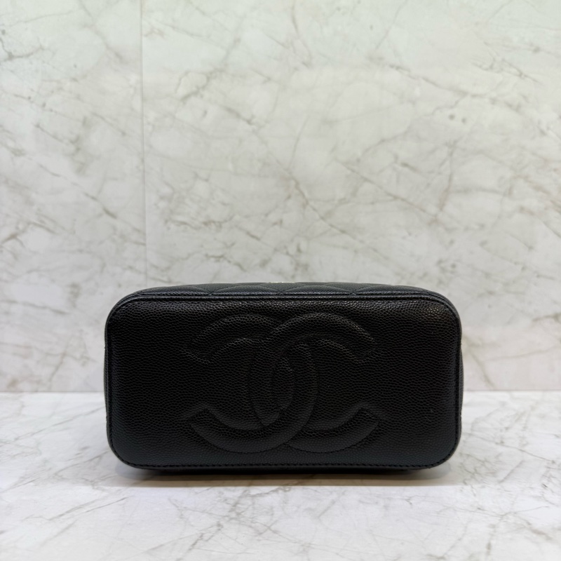 CHANEL黑淡金長盒子鍊條包/32-4