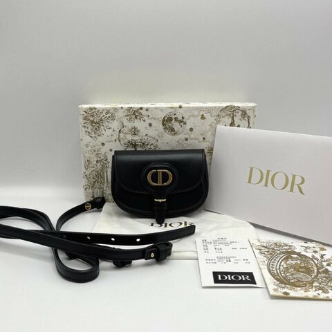 DIOR 黑色金扣bobby mini肩背斜背包 11*8*3 全新閒置配件盒子塵袋吊牌