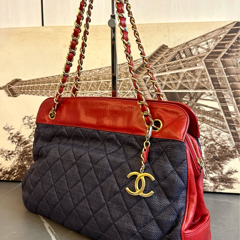 (MYMluxurybag) 🔥聖誕激安🔥 Chanel 牛仔袋 肩背袋 托特袋 牛仔全皮袋 古董袋-2