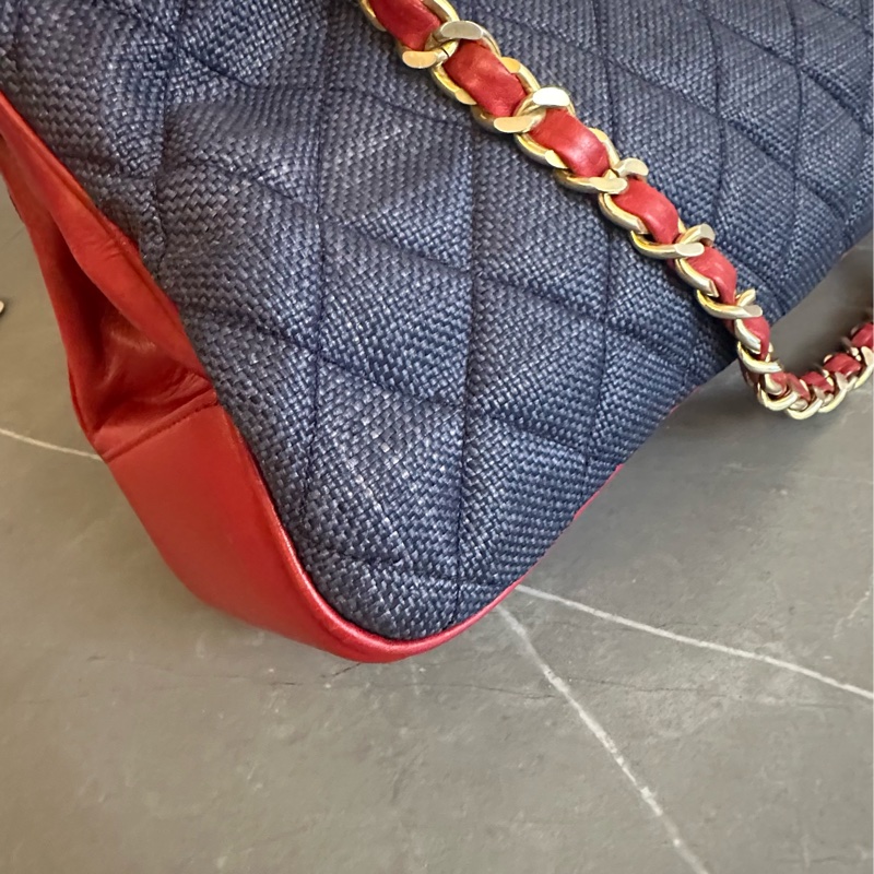 (MYMluxurybag) 🔥聖誕激安🔥 Chanel 牛仔袋 肩背袋 托特袋 牛仔全皮袋 古董袋-11