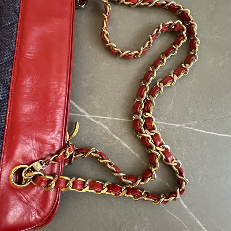 (MYMluxurybag) 🔥聖誕激安🔥 Chanel 牛仔袋 肩背袋 托特袋 牛仔全皮袋 古董袋-15