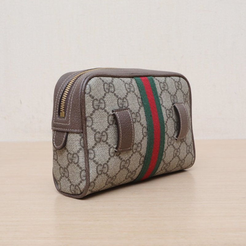 GUCCI OphidiaGG老花相機包MINI烏木色PVC金扣肩背包-4