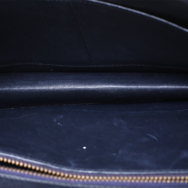 HERMES 76印度藍Box皮圈O金扣中古信封單肩包肩背包-2