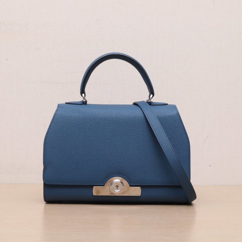MOYNAT RejanePetite26藍色牛皮肩背包-1