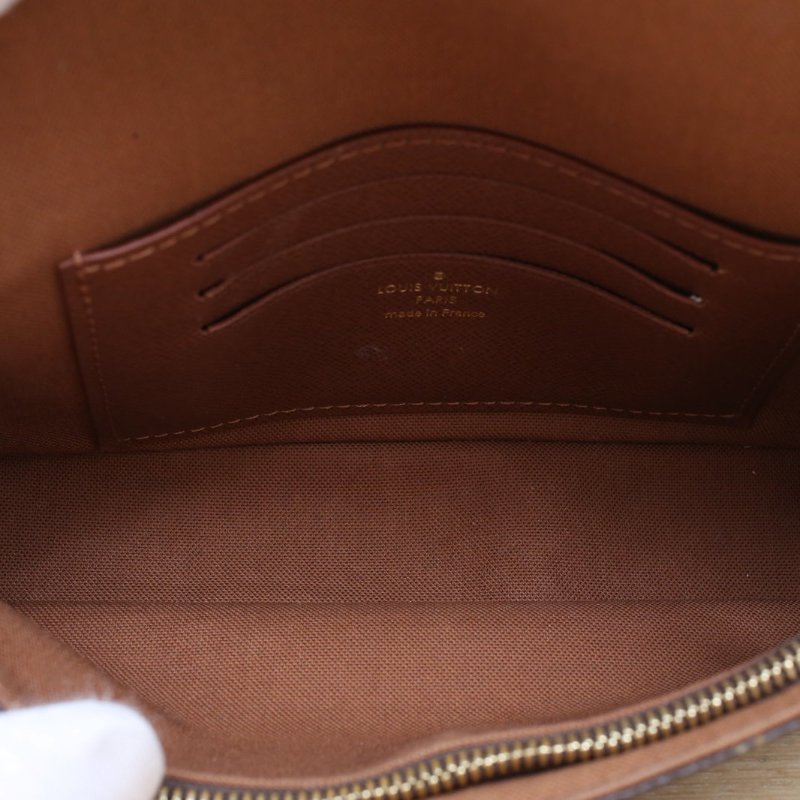 LOUIS VUITTON IVY鏈條腋下包老花PVC金扣晶片肩背包-4