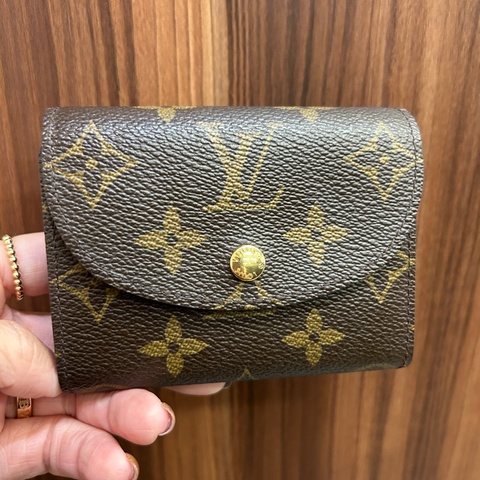 LV 原花內零錢袋4卡三折短夾M60253